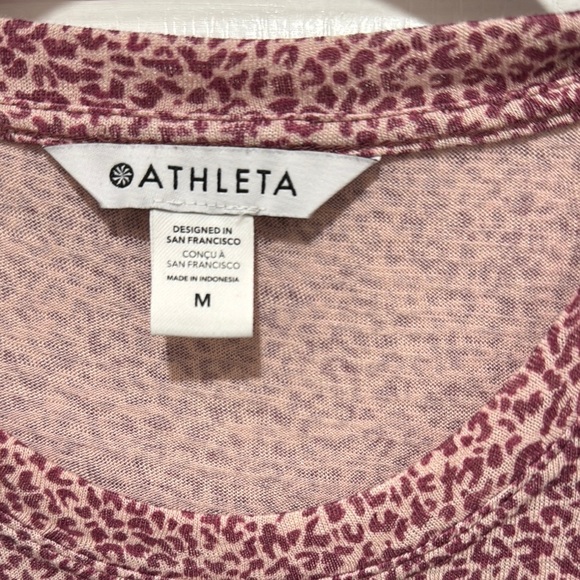 Athleta Pink Tank Top Relaxed Fit - Designer Medium top shirt gym workout - Picture 2 of 5